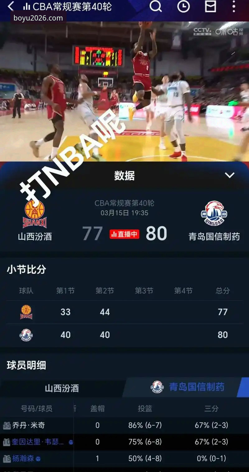 CBA季后赛山西VS青岛G2全面评测：横扫晋级背后的战术博弈与数据拆解